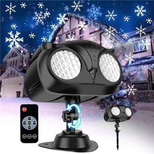 Christmas Projector Lights Outdoor Snowflake Projector‎ Lights w/ Remote Control